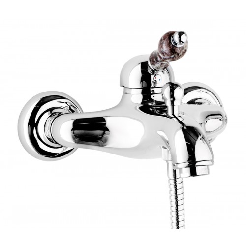 Single-lever external bath mixer without shower kit